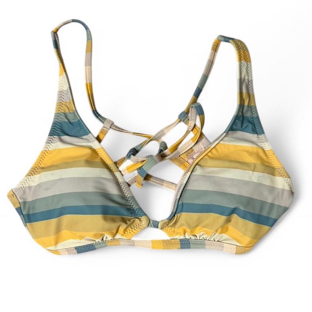 Shade & Shore Multicolor Striped Bikini Top